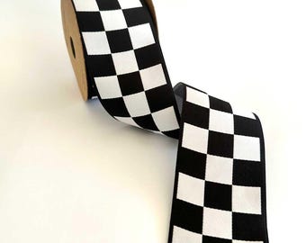 Checkered Woven Curtain Border Trim - 2.75 Inch, 3.8 Yards