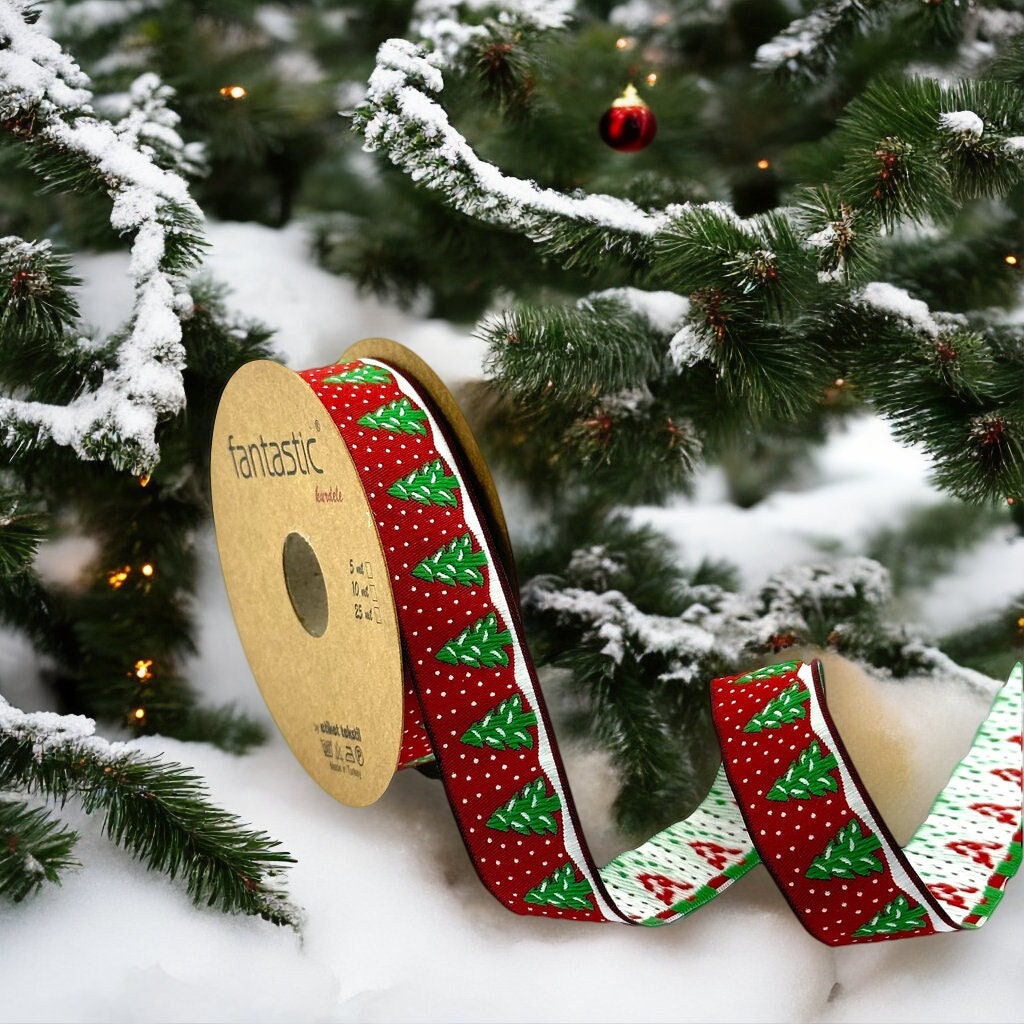 Jacquard Ribbon for Christmas Tree Decoration, Embroidered Trim for ...