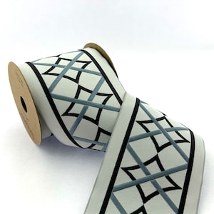 Geometric Embroidery Curtain Trim Tape: Home Decor Sewing Supplies
