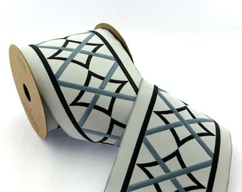 Geometric Embroidery Curtain Trim Tape: Home Decor Sewing Supplies