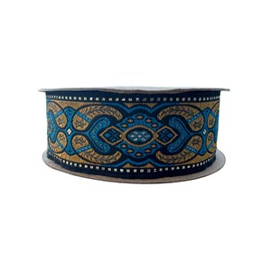 Jacquard Ribbon for DIY Clothing Accessories and Home Decor, 35 mm Decorative Mystic Trim for Sewing Crafts, Costume Trim, Craft Supply