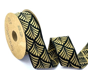 Jacquard Ribbon Trim: 35 mm Woven Embellishment for DIY Crafts