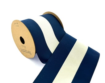 Striped Jacquard Woven Trim: 3.93&quot; Drapery Banding Tape
