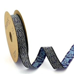 Vintage Jacquard Ribbon for Clothing Embellishment and Home Decor Boho Sewing/Crafting Trim, Boho Embroidered Jacquard Trim for Bag Straps