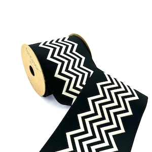 Embroidery Chevron Trim: 3.93&quot; Woven Jacquard Banding Tape
