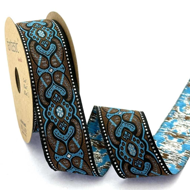 35mm Jacquard Ribbon: Mystic Decorative Trim, Sewing Crafts V1