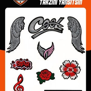 Angel Wings Patches, Iron/Sew on Badges for Girls, Sewing Crafting, 9 Unique Patches for Jeans, Bags, Clothing, DIY craft