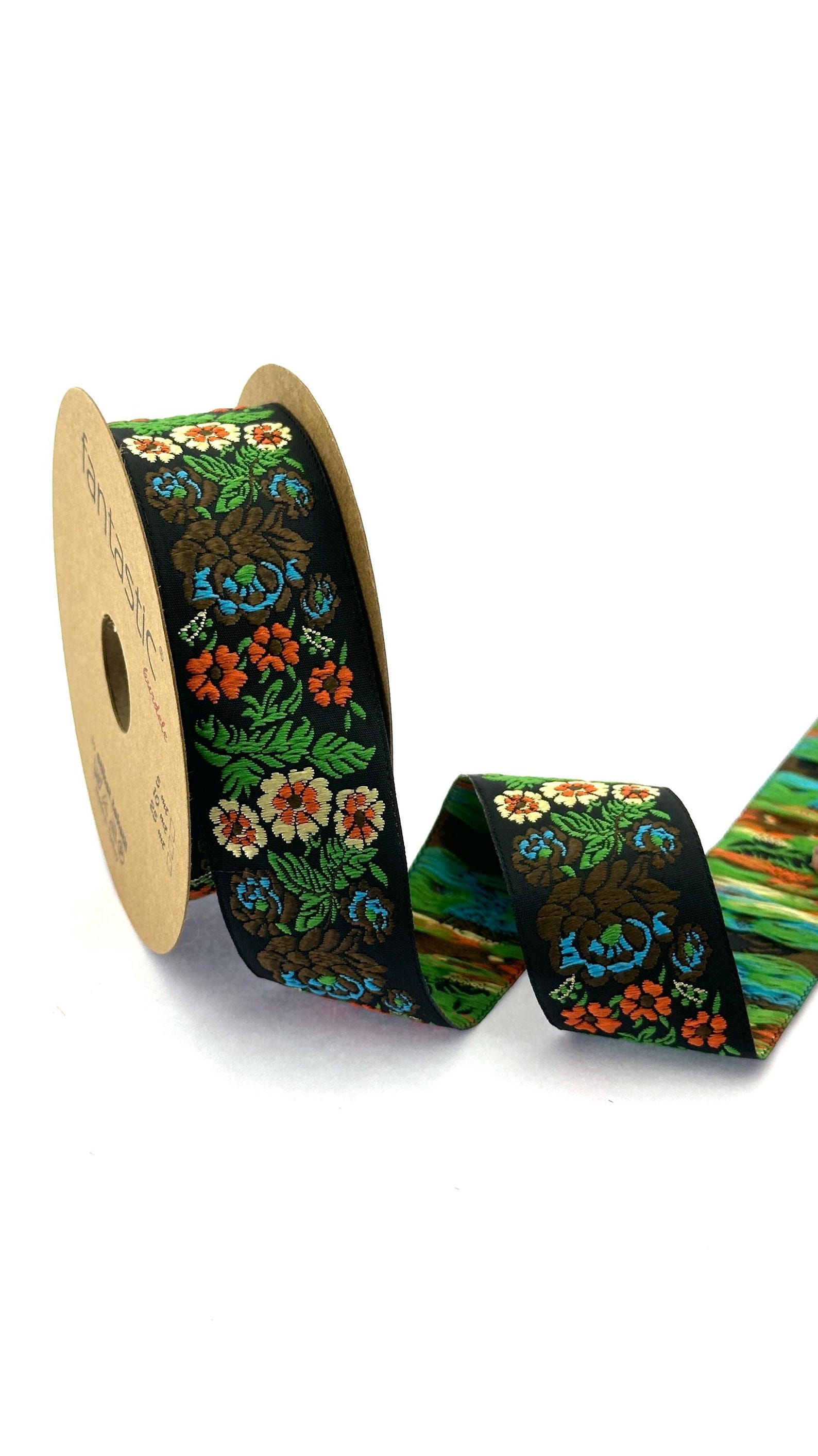 Floral Jacquard Ribbon: Embroidery Woven Fabric Trim (35 Mm) - Etsy
