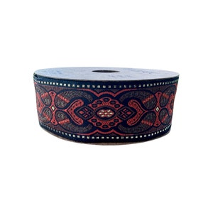 Jacquard Ribbon for DIY Clothing Accessories and Home Decor, 35 mm Decorative Mystic Trim for Sewing Crafts, Costume Trim, Craft Supply