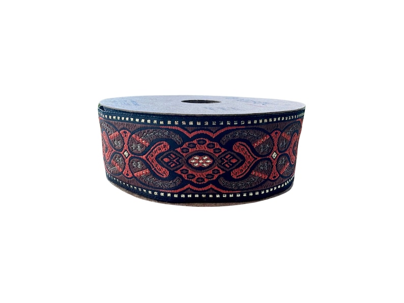 Jacquard Ribbon for DIY Clothing Accessories and Home Decor, 35 mm Decorative Mystic Trim for Sewing Crafts, Costume Trim, Craft Supply