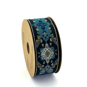 Jacquard Ribbon Vintage Woven Trim for Clothing and Bag Embellishment Decorations, 40 mm Decorative Trim for Handmade Projects