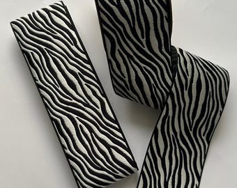 7cm Zebra Print Woven Border, Luxury Jacquard Tape, Home Textile Accessory