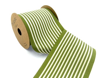 Striped Woven Drapery Trim: 3.93" Jacquard Banding Tape