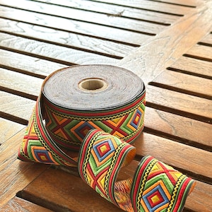 African Jacquard Ribbon: 50 mm Sewing Craft Trim