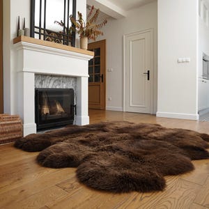 Rug SEXTO SHEEPSKIN Brownthrow Genuine Leather Sheep Skin Decorative ...