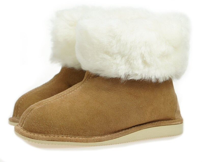men's sheepskin booties