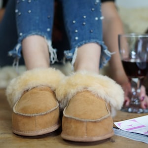 Dames natuurleer, pantoffels van schapenvacht, schoenen, laarzen Zeer licht en comfortabel! Goed cadeau! Echt