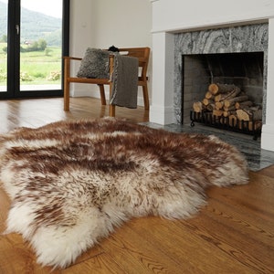 GIANT SHEEPSKIN Double XXL Mouflon Throw Genuine Leather Sheep Skin 48