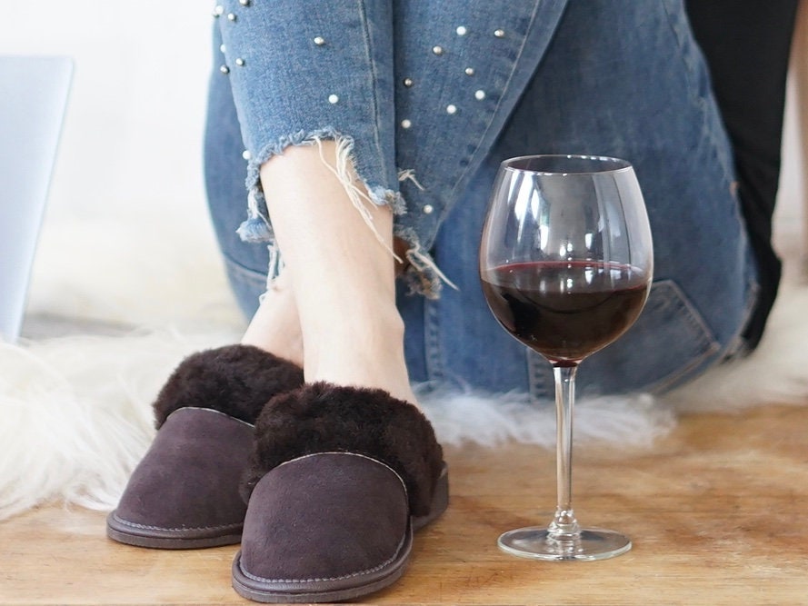 Womens Sheepskin Shearling Slippers Boots for Women House