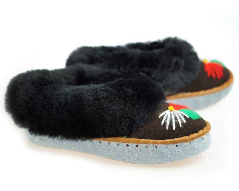 Leather Sheepskin Slippers Women Sheepskin Moccasins Womens 100 Wool Slippers Handmade Moccasins Cool House Slippers Handmade Bedroom