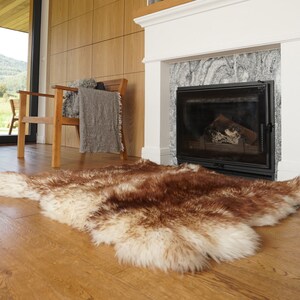 GIANT SHEEPSKIN Double XXL Mouflon Throw Genuine Leather Sheep Skin 48