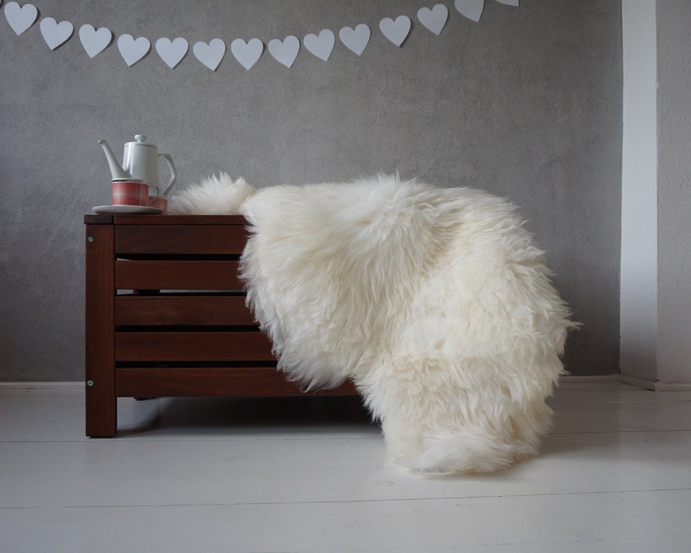 Regular SHEEPSKIN 48 x 28 White Fur Rug Throw Etsy