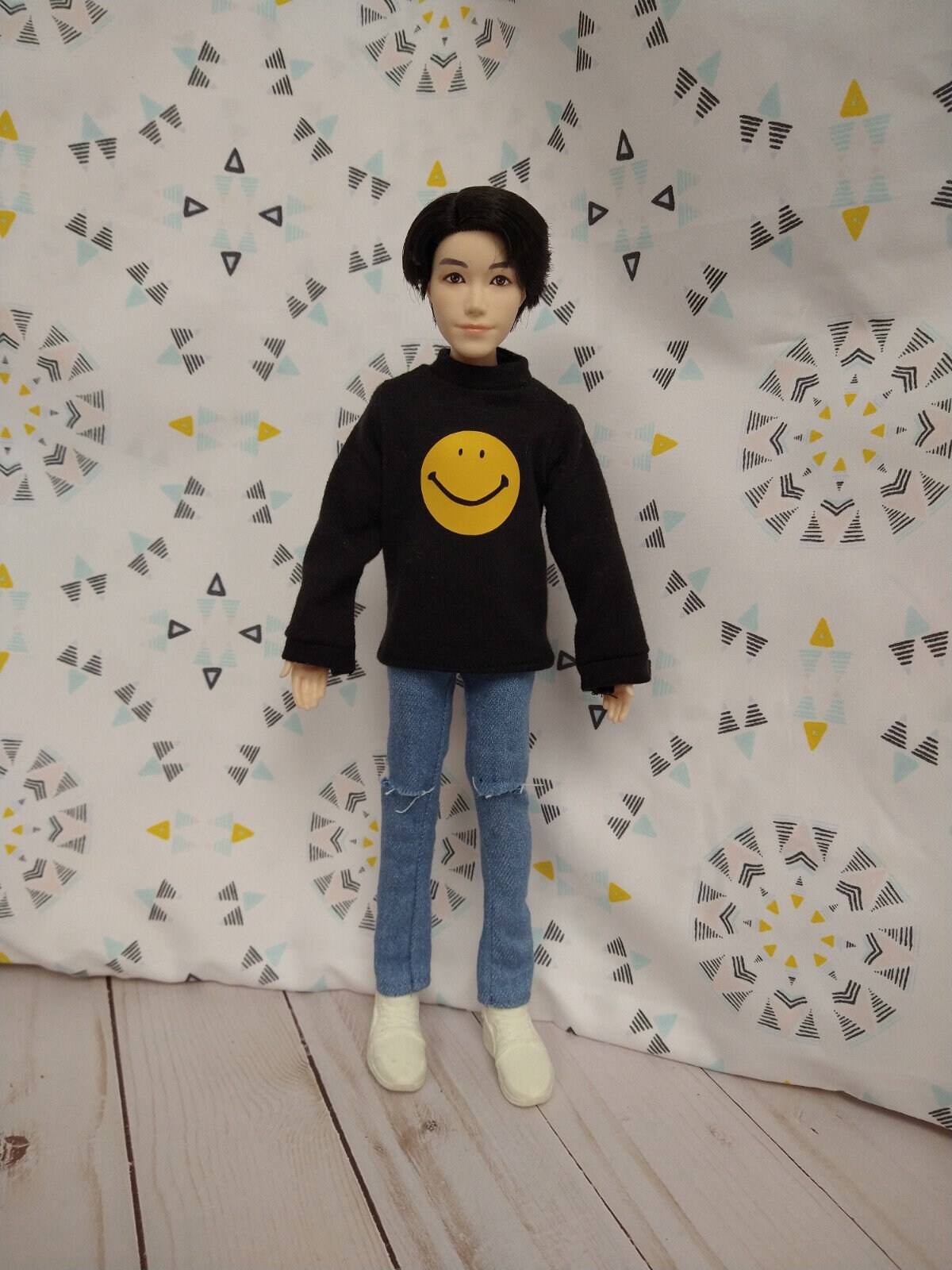 Jhope Smiley Face Sweater Fits BTS 