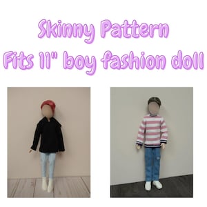 Skinny pants pattern that fits 11&quot; boy fashion doll