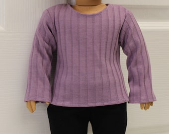 Simple purple top fits 18" dolls