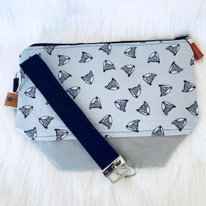 Marley Bag | Animal Print + Gray Canvas (Project Bag/ Makeup Bag)