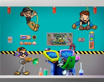 Agency Academy Spy Kids Mural Kit Room in a Tube Peel and Stick Wall Decals