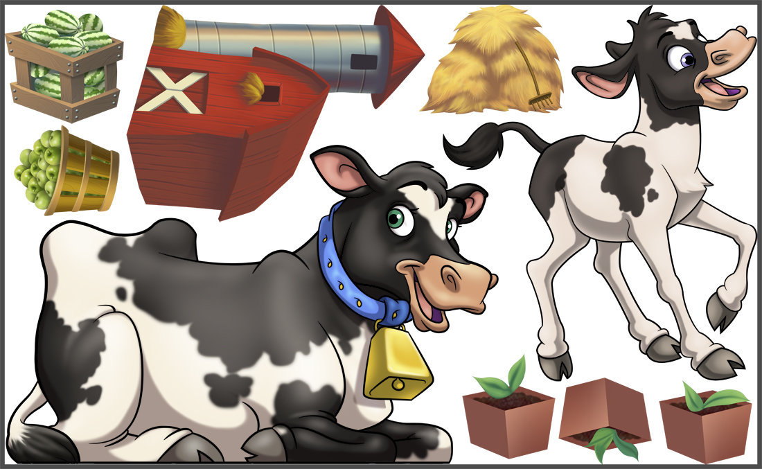 Hay Day Barnyard Farm Cows Reusable and Removable Peel and - Etsy