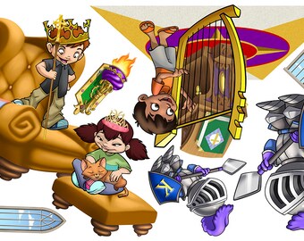 Royal Castle Kingdom Kids Knights and Kings Reusable and Removable Peel and Stick Wall Decals