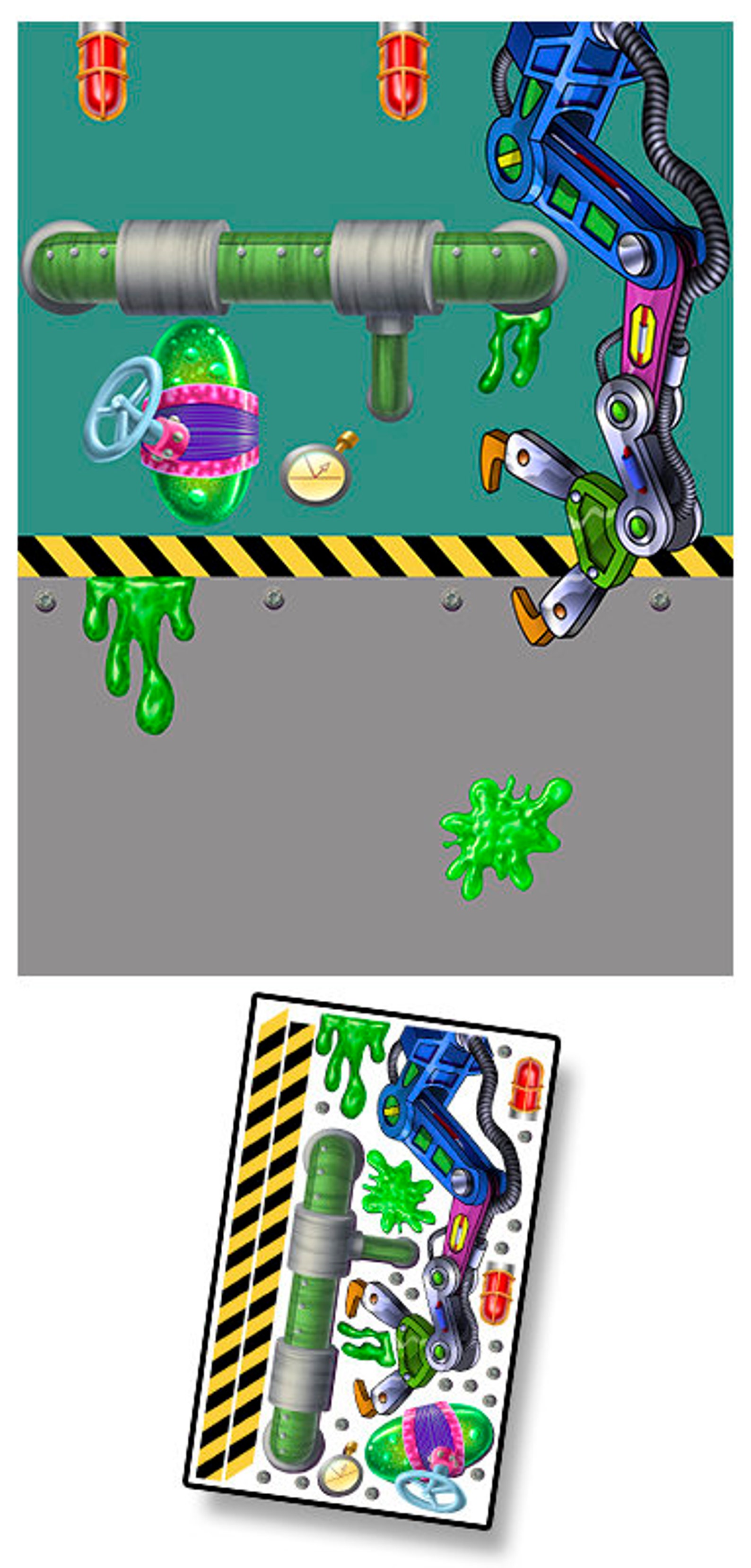 Industrial Slime Factory Fun Kids Peel and Stick Reusable Etsy