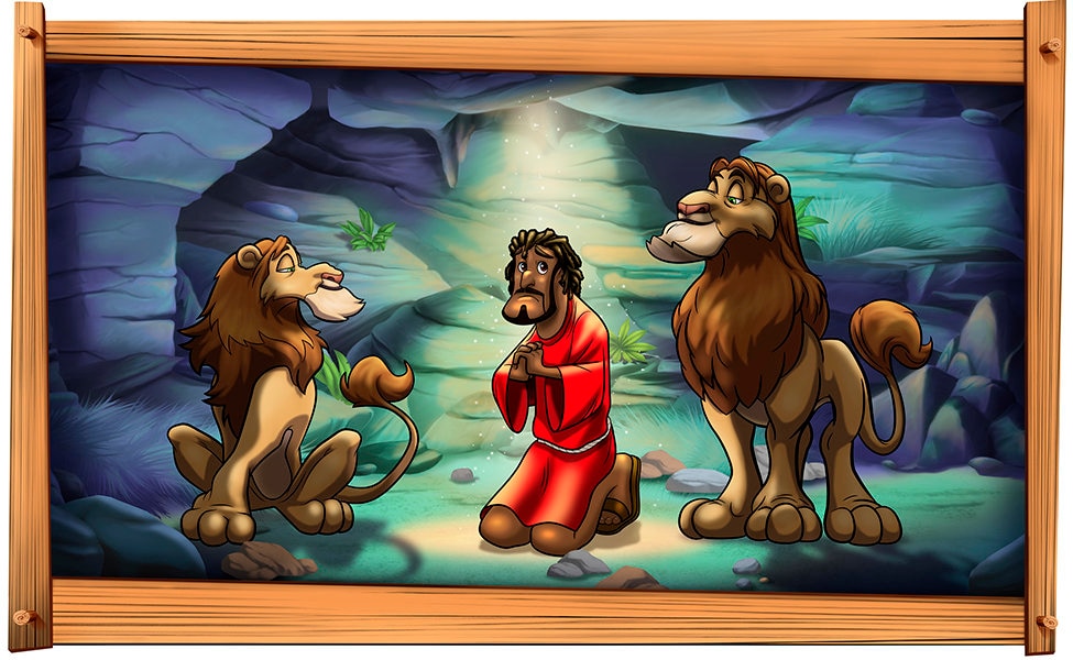Biblical Daniel in Lion's Den Framed Mural or Scroll Peel - Etsy Biblical Daniel in Lion's Den Framed Mural or Scroll Peel - Etsy