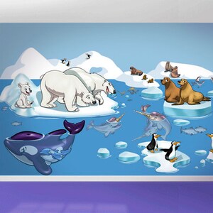 Arctic North Pole Glacier Island Room in a Tube Peel and Stick Wall Decals