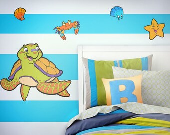 Fish Friends Peel and Stick Wall Decals with Borders