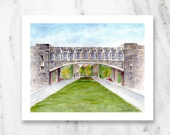 VT Torgersen Bridge watercolor print