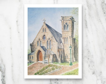UVA Chapel Watercolor print