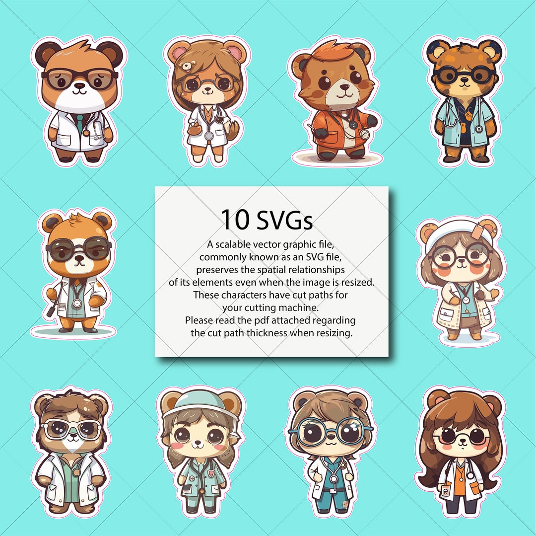 Adorable Doctor Bear Sticker Bundle 10 Printable SVG PNG Etsy UK adorable-doctor-bear-sticker-bundle-10-printable-svg-png-etsy-uk