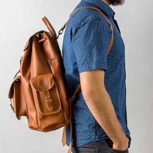Leather Backpack Mens Backpack Work Bag Leather Rucksack Men Travel Bag Large Rucksack Greek Leather Bag