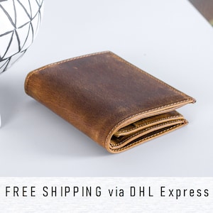 Personalized Leather Wallet for Men, Engraved mens wallet,Boyfriend gift, Personalized gift, Anniversary gift for him, Gift for Dad