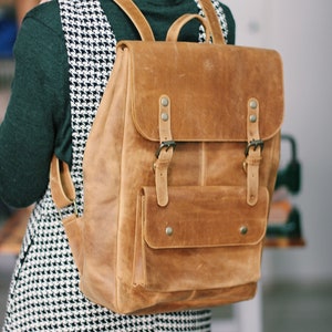 Leather backpack, Womens Rucksack, Womens laptop backpack, Laptop backpack, Womens backpack, Leather Rucksack, Greek Leather bag, Gift