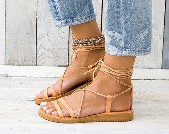 PAROS Leather sandals greek sandals Women's sandals | Etsy