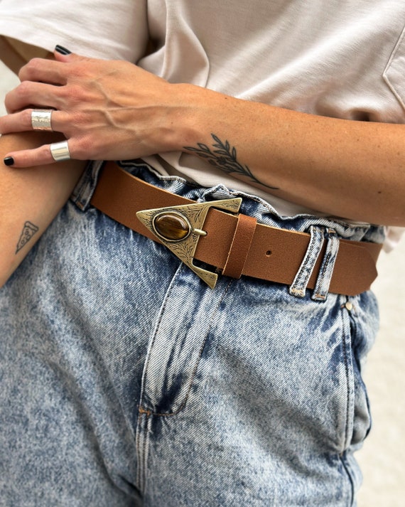 Big buckle belt womens online
