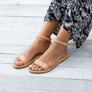 TINOS Leather sandals, ancient Greek leather sandals, strappy sandals, ankle cuff sandals, minimalist sandals, ankle strap leather shoes image 6