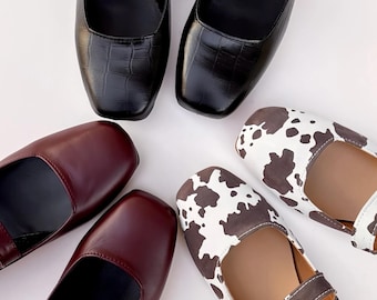 Mary Jane Schwarze Croc Wohnungen | Ballettschuhe Handmade in Griechenland | Colette