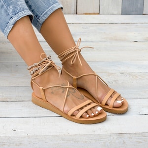 TILOS Leather sandals, Greek leather sandals, gladiator sandals, lace up leather sandals,women sandals, Greek sandals zdjęcie 7