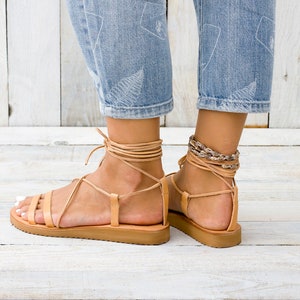 TILOS Leather sandals, Greek leather sandals, gladiator sandals, lace up leather sandals,women sandals, Greek sandals zdjęcie 6