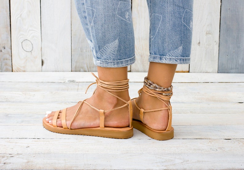 TILOS Leather sandals, Greek leather sandals, gladiator sandals, lace up leather sandals,women sandals, Greek sandals zdjęcie 6